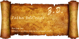 Zalka Dániel névjegykártya