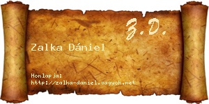 Zalka Dániel névjegykártya